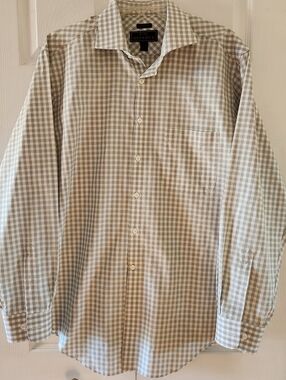 Banks Reserve Shirt Mens Dress Checkered Cotton 16.5-35